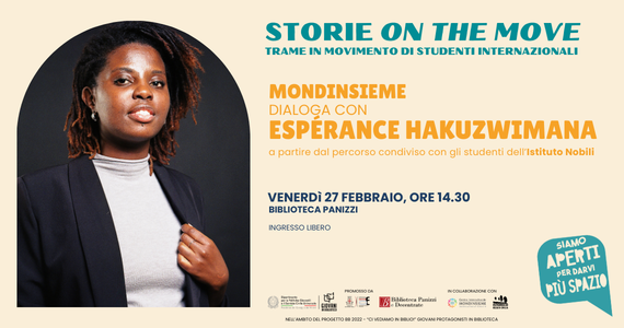 Espérance Hakuzwimana alla Biblioteca Panizzi il 27 febbraio